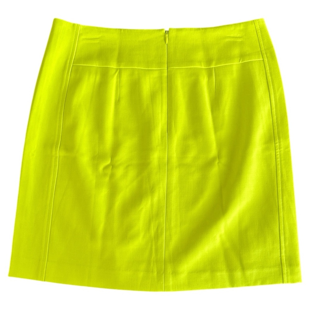 NWT ANN TAYLOR LOFT VIBRANT NEON YELLOW STRAIGHT SKIRT 8 - Picture 2 of 4